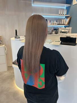 プラス ファースト ヘア(Plus 1st) ミルクティーベージュ×さらさらストレート