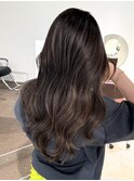 前髪　こなれミディ　イメチェン　ウェーブパーマ　韓国マッシュ
