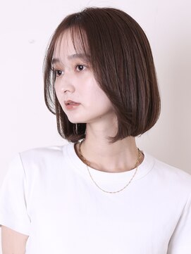 ヨファヘアー 岡本店(YOFA hair) 似合わせカット小顔前髪黒髪ミディアムレイヤー1103