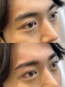 〈眉毛パーマ・ワックス〉men's eyebrow lamination / wax/ 　￥4400-