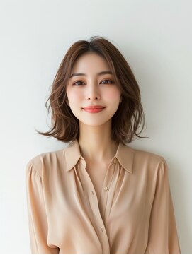 e.m.a プレミアムビューティーサロン 栄駅店(e.m.a PREMIUM BEAUTY SALON) セミロング/イメチェン/外ハネボブ/美髪/ワイドバング/髪型