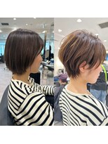 バンプ ギンザ(BUMP GINZA) 30代40代50代絶壁解消前髪あり小顔前下がり大人ショートボブNAYU