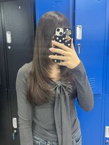 ホワイト 梅田(white)&nbsp;#顔まわりレイヤー×ブリーチ無しグレージュカラー