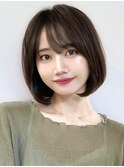 Say.ボブアッシュブラックオリーブグレー暗めカラー表参道青山