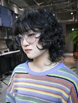 アイティーバイアルバム 藤沢店(IT by ALBUM)&nbsp;黒髪前髪カットミディアム韓国ヘア_ba574091