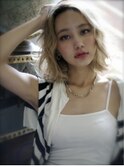 【manon2015】外国人風大本命 ほつれウェーブ&ハイトーングラデ