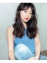 アン ヘア デザイン(un hair design)&nbsp;【　un  】カジュアル×ダークアッシュ×フワフワ