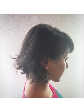 アッドランプ ヘアー 則武店(add Lamp hair) パーマで無造作に前下がりボブ