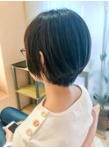 【morio鶴瀬】黒髪シンプルショートボブ