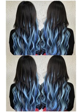 ディー エメ(D-aimer-) 【エクステでグラデーション】ブルー×スカイブルー☆☆