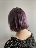 ピンクパープル　ボブヘア