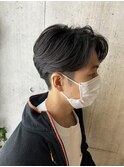 韓国ヘア 刈り上げマッシュ カルマパーマ ツーブロックマッシュ