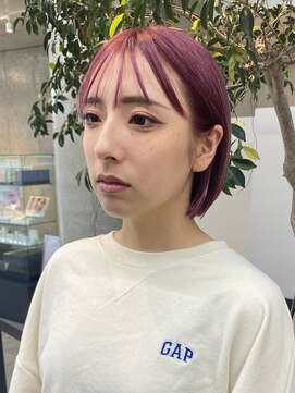 セル(CELL) ピンク×ボブ　モード　ワイドバング