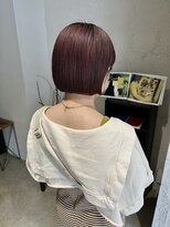 クリアー オブ ヘアー 藤が丘店(clear OF HAIR)&nbsp;ミニボブ×くすみピンク