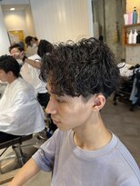 アメラボ(AmeLab) 名古屋波巻きパーマアップバングツーブロック刈り上げ