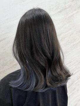 美容室ジャスミン ブルーインナーカラー【hotaru】20代30代40代藤枝