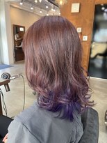 ヘアメイク デザート(HAIR MAKE DESART) インナーカラー　ラベンダーパープル