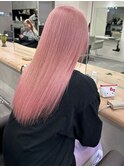 8163ミルクティーピンクハイトーン亜kラーベビーピンク韓国ヘア