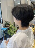 ショート/黒髪/ナチュラルパーマ