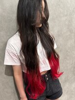 インスヘアー 明石(INCE HAIR)&nbsp;☆裾カラービビッドレッド