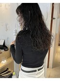 【三ツ井純】ニュアンスパーマ ロングパーマ 無造作ヘア 黒髪