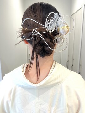 ガーデンヨコハマ(GARDEN YOKOHAMA) ヘアアレンジ セット タイトシニヨン カチモリ 成人式 振袖 着物