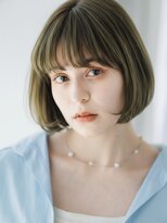 シータ 成増(THETA)&nbsp;オリーブグレージュ/ミニボブ/20代30代40代◎前髪あり/艶髪川越