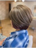 おしゃれなインナーカラー×白髪ぼかし