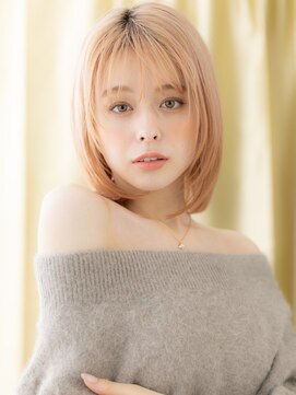 カバーヘア ブリス 川口(COVER HAIR bliss) 透明感ハイトーンカラーハッシュカットレイヤーボブ10代20代X