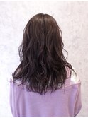 ラベンダーグレー☆セミロングレイヤー