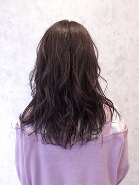 パルフェ ヘアー バイ オーク 九大学研都市(parfait hair byOAK) ラベンダーグレー☆セミロングレイヤー