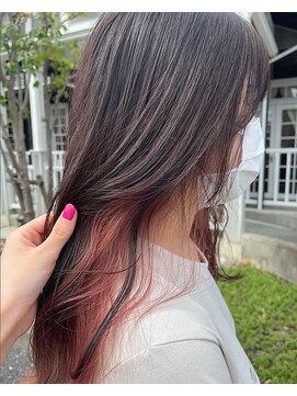 TJ天気予報 7コ 各務原店 インナーカラーピンク