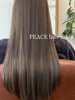 ピースヘアサロン(PEACE hair salon)の写真/毛髪補修成分を贅沢に配合した髪質改善トリートメントで芯から潤う♪ダメージ毛を補修し、艶のある質感に！