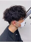 滋賀、南草津、メンズ美容室、波巻きツイストスパイラルパーマ