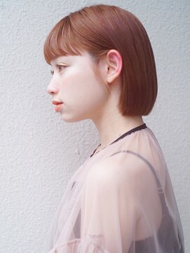 レジュアル(RESSUAL) カーキグレージュ ボブ 大人かわいい フェザーバング