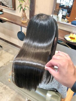 ナゴミハナレ(nagomi hanare)の写真/ダメージレスで自然なサラサラストレート♪髪質改善に特化した施術で、あなたの理想の髪質へ導きます。