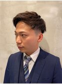 ビジネスツーブロックフェードアップバングE