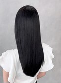 暗髪ブラック髪質改善カラー__ハッシュカット_ba474152