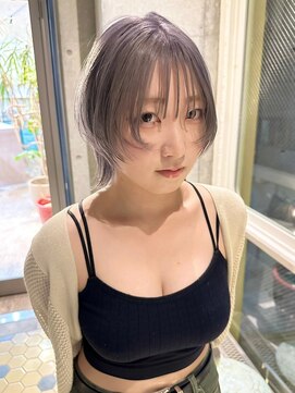 ヲタク(wotaku.) シルバーカラーハイトーンウルフダブルカラーケアブリーチ前髪