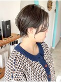 ショート/ショートボブ/オリーブベージュ/髪質改善