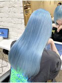 ブリーチダブルカラーホワイトカラーインナーカラー裾カラー艶髪