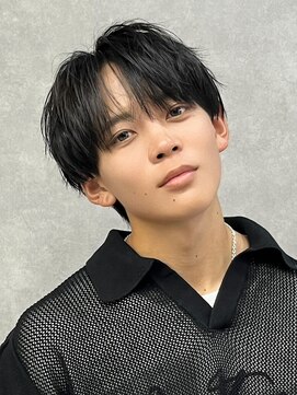 エルマーク 枚方(L-MARK) 黒髪マッシュナチュラルマッシュメンズヘア韓国ツーブロック