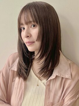 ガーデン 銀座(GARDEN) 顔まわりレイヤー/姫カット/ウルフレイヤー/イメチェン/ブラウン