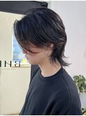 三重桑名ニュアンスパーマシースルーマッシュ緩めセンターパート