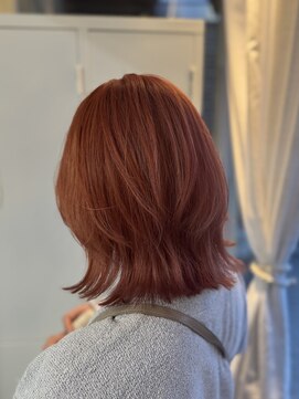 orange color×外ハネレイヤーStyle