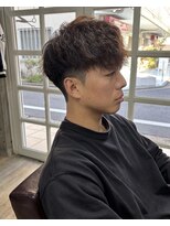 オムファミーユラグ(homme, famille raugh) スペインカール風ショート