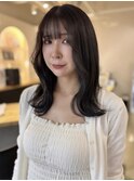 《透け透け暗めカラー×似合わせカット》