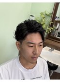 メンズカット、バックパーマ