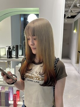 ムーム(Momb) ブリーチ2回で作るキツネカラー