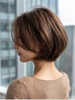 レリーノーブル 西宮北口(RelyNoble)&nbsp;柔らか丸みボブ×上品ブラウン[西宮北口/白髪ぼかし]